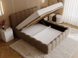 Polsterbett mit Bettkasten und Lattenrost 140x200 Smile Braun