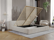 Polsterbett mit Bettkasten und Lattenrost 180x200 Lipari Beige