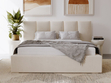 Polsterbett mit Bettkasten und Lattenrost 180x200 Lizbona Beige