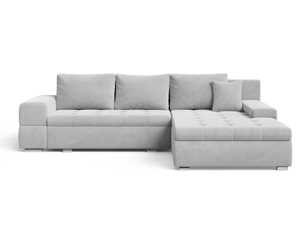 Ecksofa L-Form mit Schlaffunktion und Bettkasten Sonia Grau