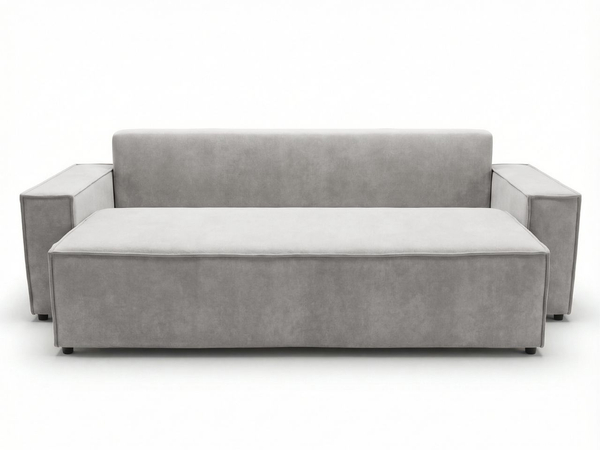 Schlafsofa mit Bettfunktion und Bettkasten Sivra Hellgrau