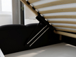 Polsterbett mit Bettkasten und Lattenrost 160x200 Modo Schwarz