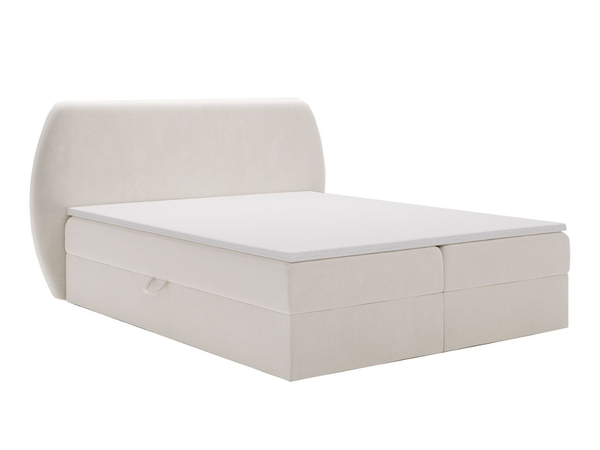 Boxspringbett mit Bettkasten 160x200 Bogota Creme