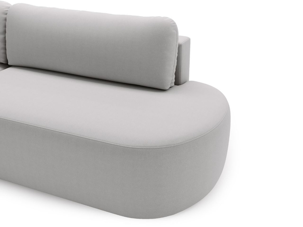 Ecksofa L-Form Links mit Schlaffunktion und Bettkasten Aurio O Grau