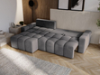Ecksofa L-Form mit Schlaffunktion und Bettkasten Bresso Grau