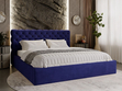 Polsterbett mit Bettkasten und Lattenrost 200x200 Apollo  Blau