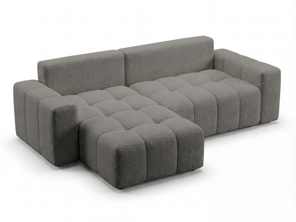 Ecksofa L-Form mit Schlaffunktion und Bettkasten Bresso Dunkelgrau