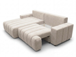 Ecksofa L-Form Links mit Schlaffunktion und Bettkasten Caleo Beige