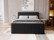 Boxspringbett mit Bettkasten 140x200 Osteno Schwarz
