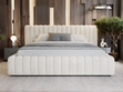 Polsterbett mit Bettkasten und Lattenrost 200x200 Bliss Beige