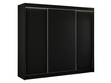 Schiebetürenschrank 250 cm mit LED-Beleuchtung Diano Schwarz