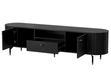 Möbel-Set für Wohnzimmer Soria Schwarz mat