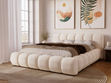 Polsterbett mit Bettkasten und Lattenrost 160x200 Doria Creme