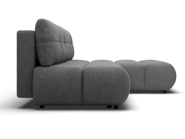 Ecksofa mit Schlaffunktion und Bettkasten Rechts Milet Grau