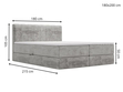 Boxspringbett mit Bettkasten 180x200 Forte Schwarz