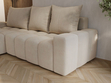 Ecksofa L-Form mit Schlaffunktion und Bettkasten Bresso Beige
