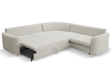 Ecksofa L-Form Links mit Schlaffunktion und Bettkasten Limon Hellgrau