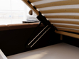 Polsterbett mit Bettkasten und Lattenrost 140x200 Mellow Braun