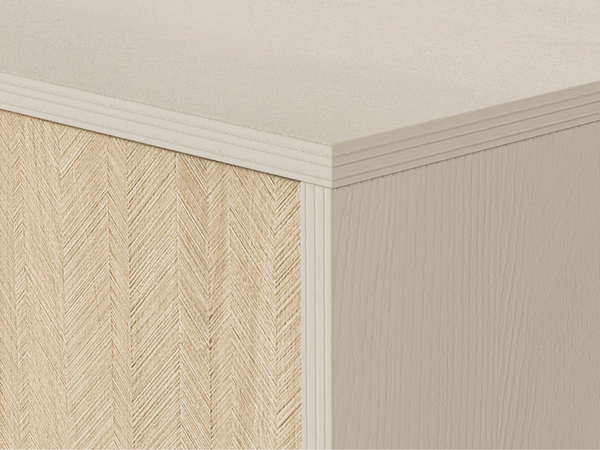 Kommode mit Türe und Schubladen Modena Beige