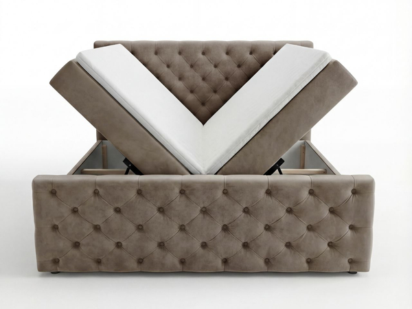 Boxspringbett mit Bettkasten 140x200 Montego Braun