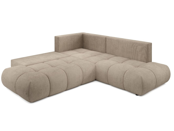 Ecksofa mit Schlaffunktion und Bettkasten Links Kair Hellbraun