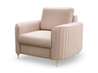  Sessel mit Goldenbeinen Limon Dunkelbeige