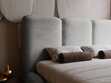 Polsterbett mit Bettkasten und Lattenrost 140x200 Bubble Grau
