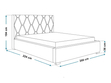 Polsterbett mit Bettkasten und Lattenrost 180x200 Tasso Beige