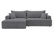 Ecksofa L-Form Links mit Schlaffunktion und Bettkasten California Grau