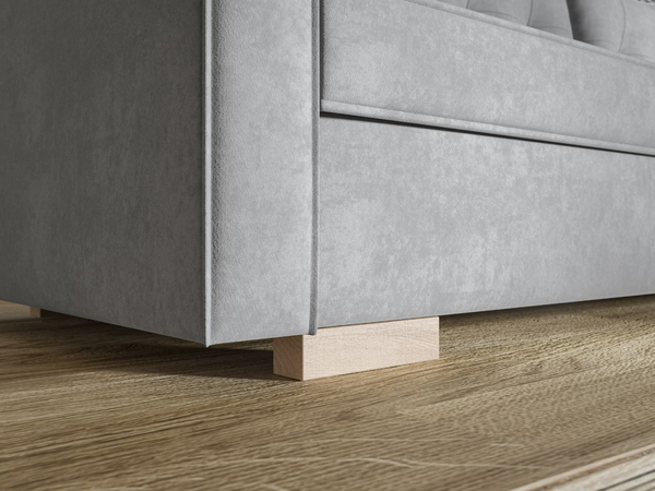Schlafsofa mit Bettfunktion und Bettkasten Pori Grau