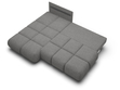 Ecksofa mit Schlaffunktion und Bettkasten Links Milet Grau