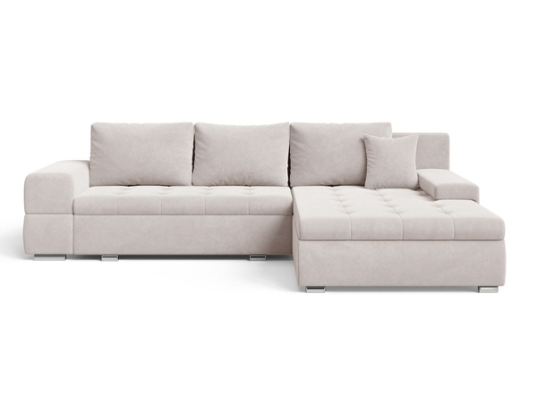 Ecksofa L-Form mit Schlaffunktion und Bettkasten Sonia Beige
