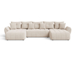 Wohnlandschaft mit Schlaffunktion und Bettkasten Decor U Beige