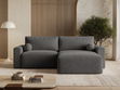 Ecksofa L-Form mit Schlaffunktion und Bettkasten Aurora Dunkelgrau
