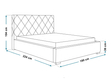 Polsterbett mit Bettkasten und Lattenrost 160x200 Taranto Grau