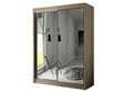 Schiebetürenschrank 150 cm mit Spiegel und LED-Beleuchtung Luzio Eiche Sonoma