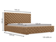 Polsterbett mit Bettkasten und Lattenrost 120x200 Astra Braun
