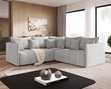 Ecksofa L-Form mit Schlaffunktion und Bettkasten Ardi L Hellgrau
