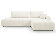 Ecksofa mit Schlaffunktion und Bettkasten Rechts Adoro Creme 