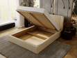 Polsterbett mit Bettkasten und Lattenrost 200x200 Malmo Beige