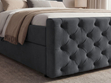 Boxspringbett mit Bettkasten 120x200 Montego Dunkel grau