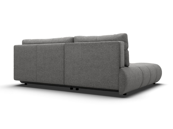 Ecksofa mit Schlaffunktion und Bettkasten Links Milet Grau