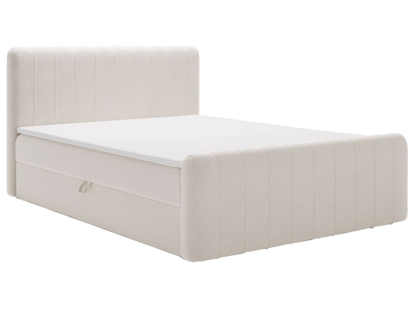 Boxspringbett mit Bettkasten 140x200 Osteno Creme