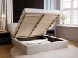 Polsterbett mit Bettkasten und Lattenrost 120x200 Monaco Beige