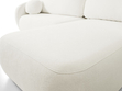 Ecksofa L-Form Rechts mit Schlaffunktion und Bettkasten Oreo Creme
