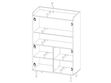 Vitrinenschrank 90 cm Vasa Braun