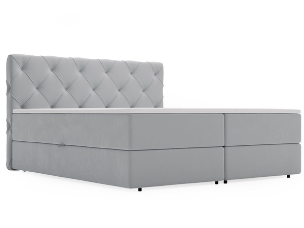 Boxspringbett mit Bettkasten 180x200 Napoli Grau