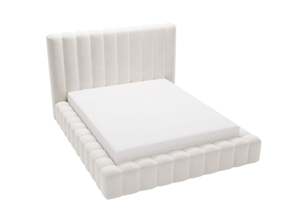 Polsterbett mit Bettkasten und Lattenrost 180x200 Rotto Creme