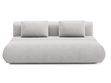 Schlafsofa mit verstellbarer Rückenlehne, Schlaffunktion und Bettkasten Figo Grau