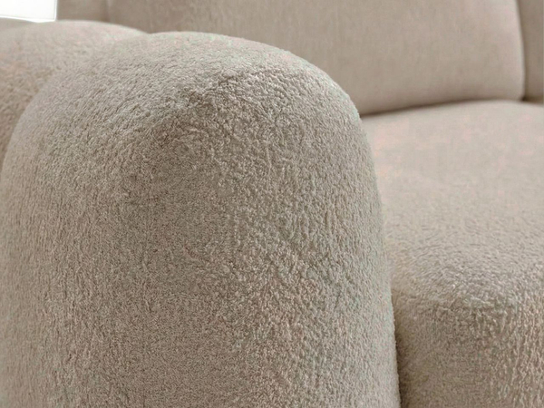 Ecksofa L-Form mit Schlaffunktion und Bettkasten Avelin Links Beige